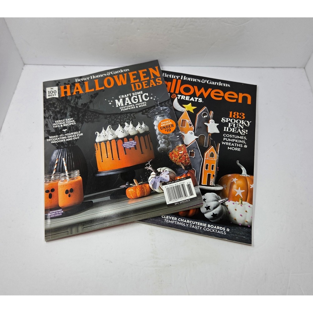 Better Homes & Gardens Halloween Ideas Tricks & Treats Magazines 2021 2022 Lot 2